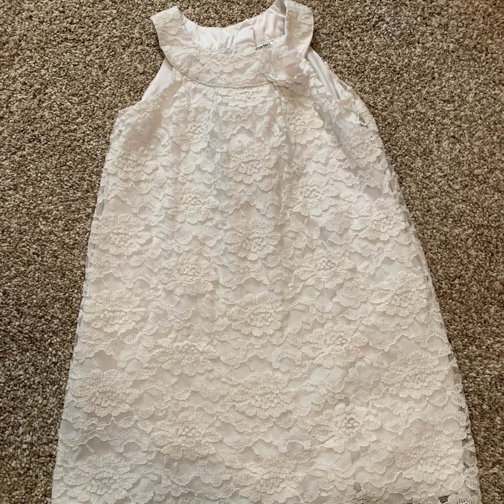 Girls White Flower Dress